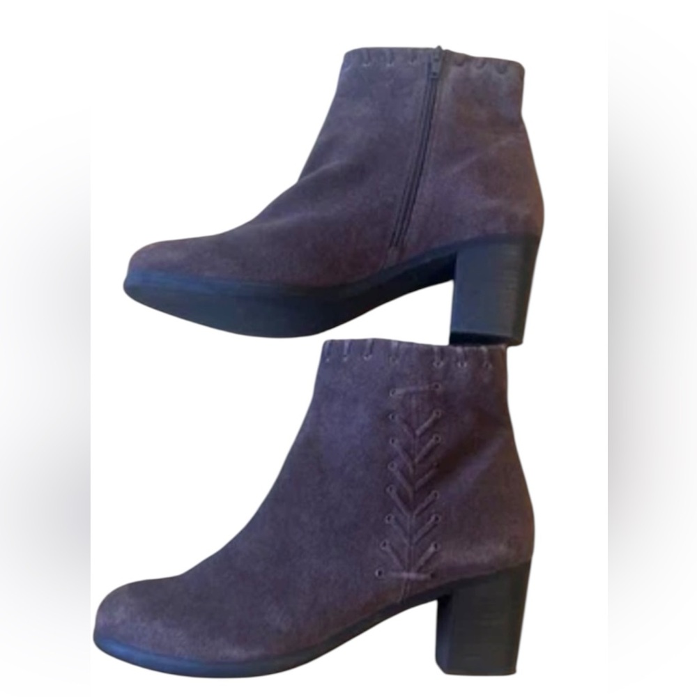 Matisse Whip Stitch Heeled Ankle Boots Brown Zip Up Stellar Women’s Size 9.5 M